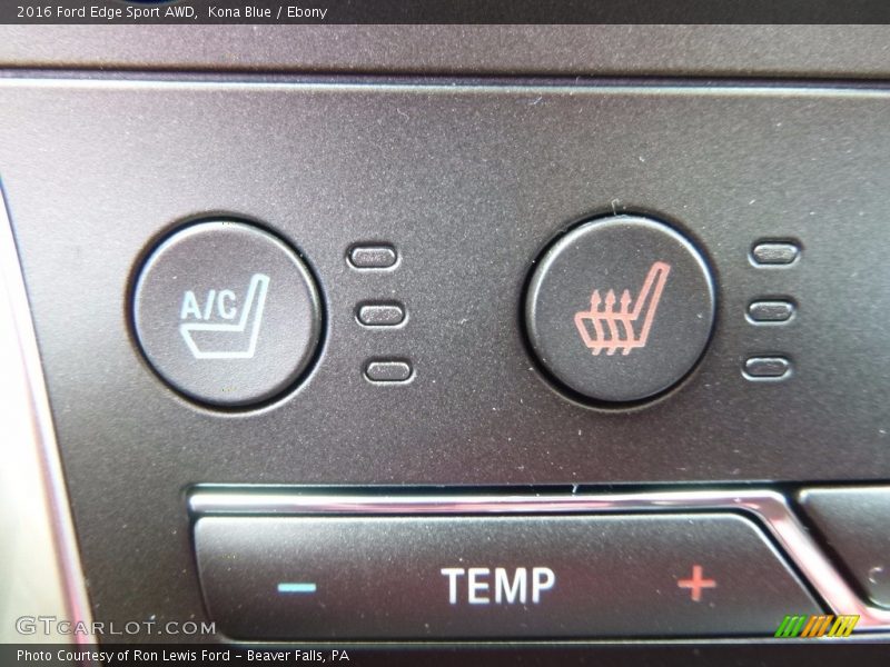 Kona Blue / Ebony 2016 Ford Edge Sport AWD