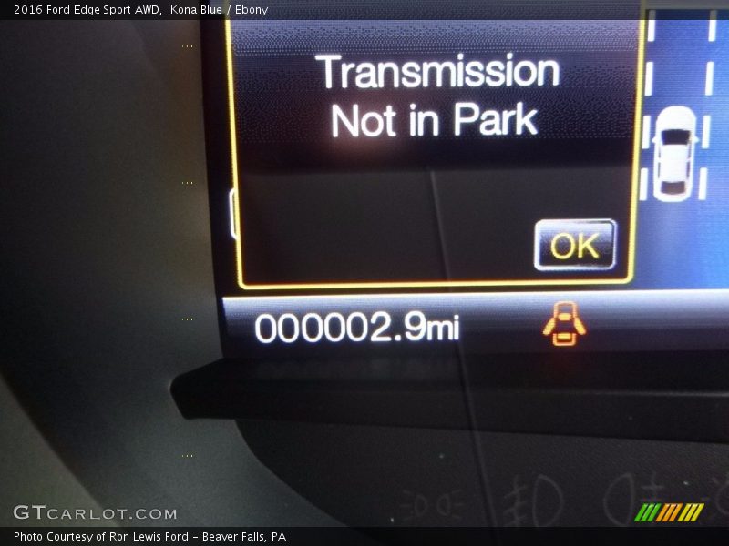 Kona Blue / Ebony 2016 Ford Edge Sport AWD
