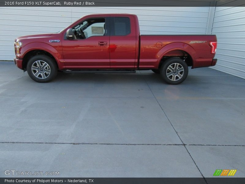 Ruby Red / Black 2016 Ford F150 XLT SuperCab