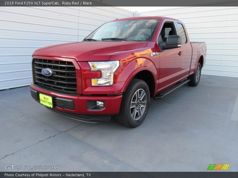 Ruby Red / Black 2016 Ford F150 XLT SuperCab