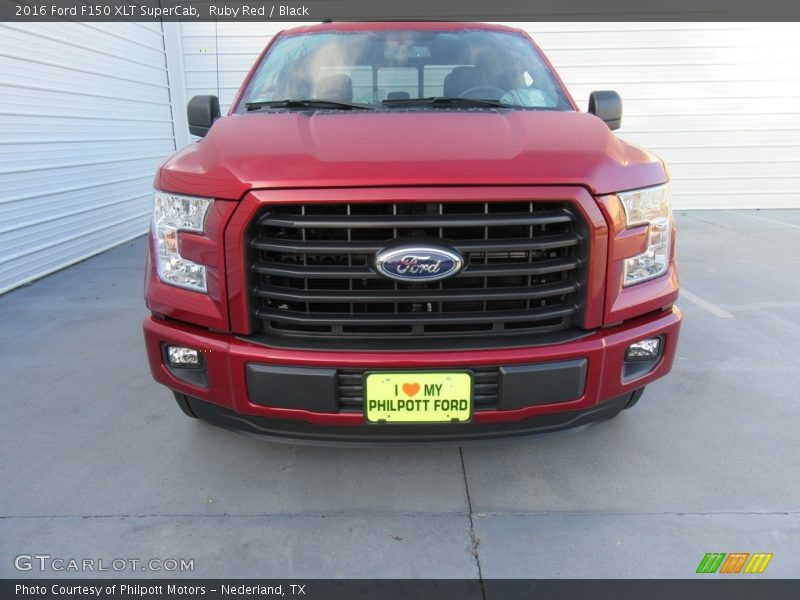 Ruby Red / Black 2016 Ford F150 XLT SuperCab