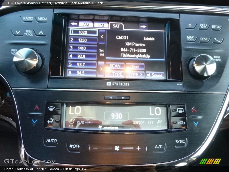 Attitude Black Metallic / Black 2014 Toyota Avalon Limited