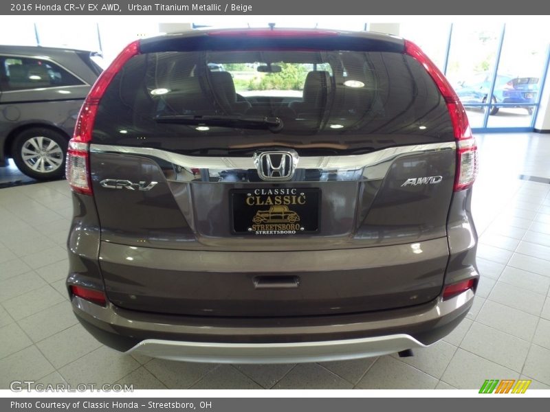 Urban Titanium Metallic / Beige 2016 Honda CR-V EX AWD