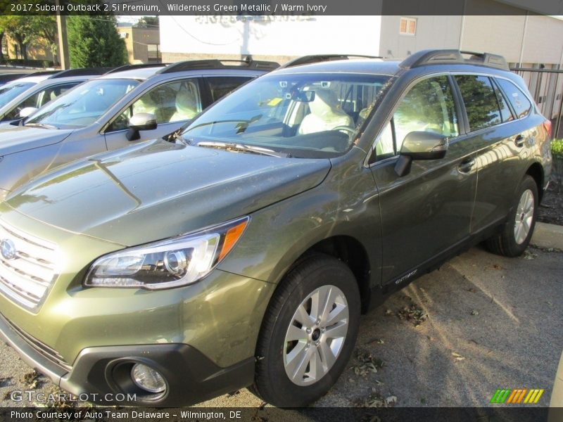 Wilderness Green Metallic / Warm Ivory 2017 Subaru Outback 2.5i Premium