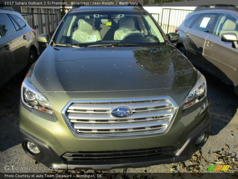 Wilderness Green Metallic / Warm Ivory 2017 Subaru Outback 2.5i Premium
