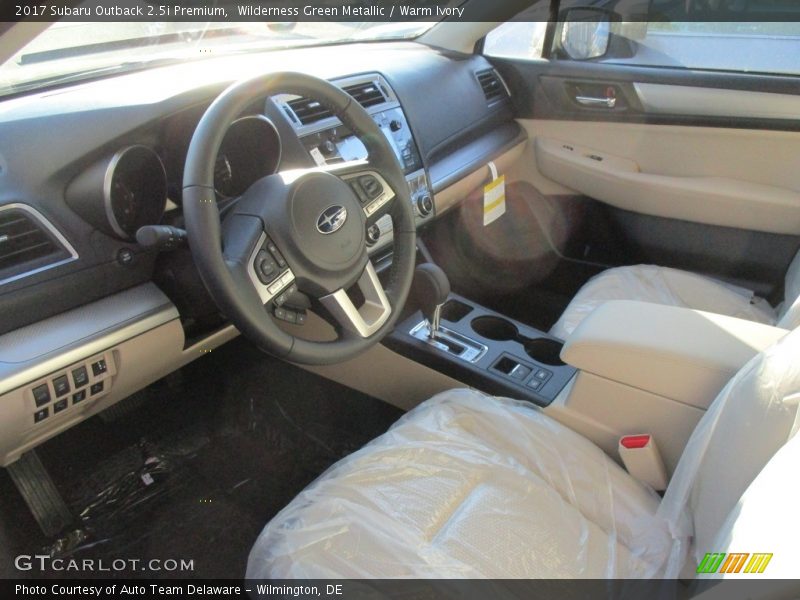 Wilderness Green Metallic / Warm Ivory 2017 Subaru Outback 2.5i Premium