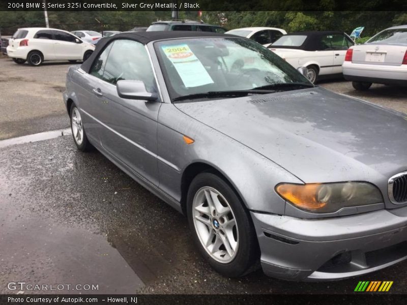 Silver Grey Metallic / Black 2004 BMW 3 Series 325i Convertible