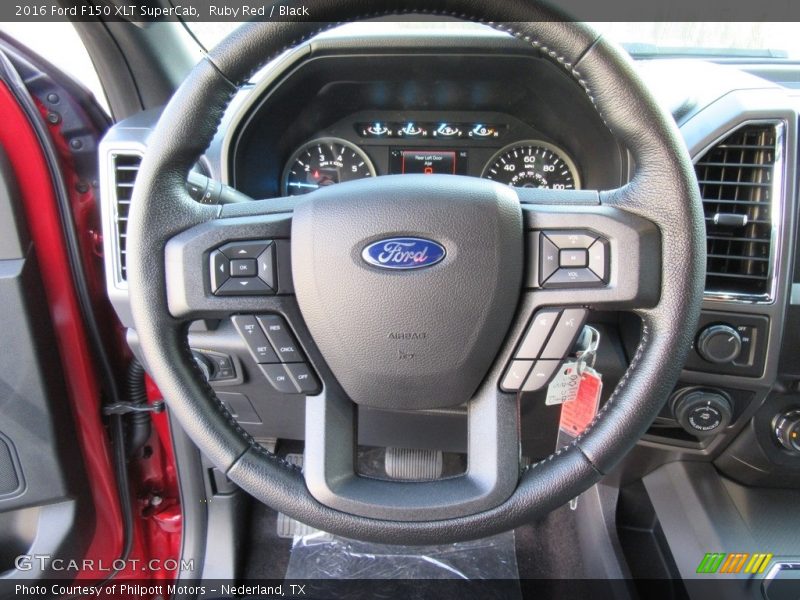 Ruby Red / Black 2016 Ford F150 XLT SuperCab