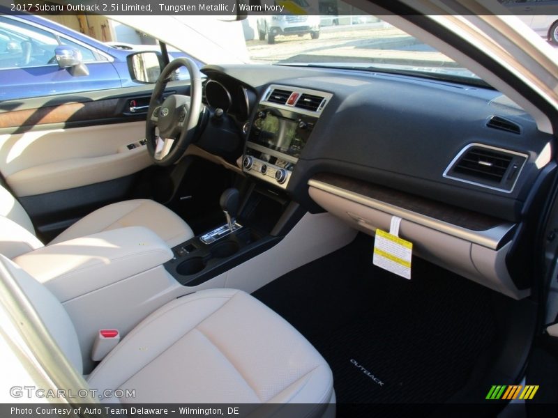 Tungsten Metallic / Warm Ivory 2017 Subaru Outback 2.5i Limited