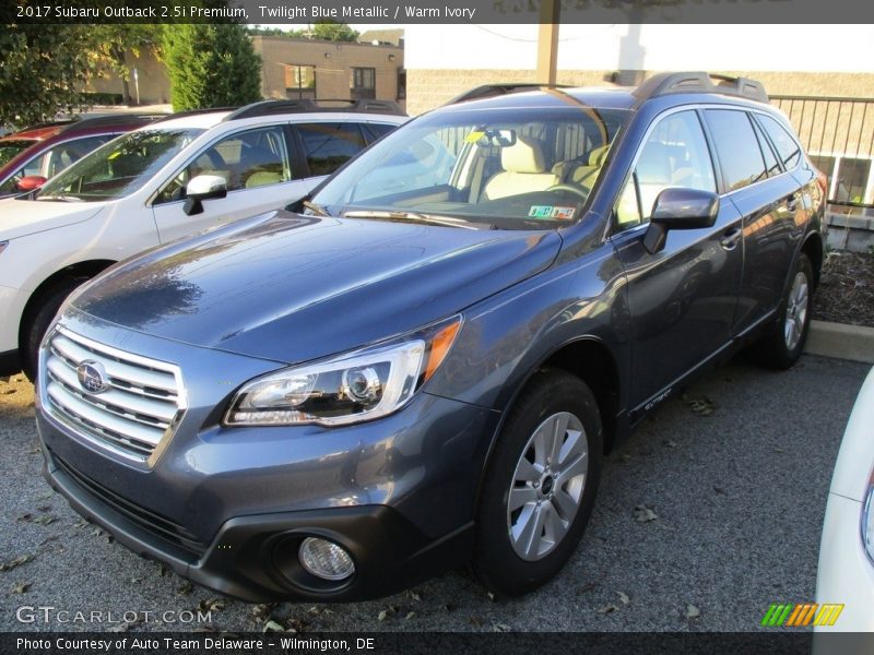 Twilight Blue Metallic / Warm Ivory 2017 Subaru Outback 2.5i Premium