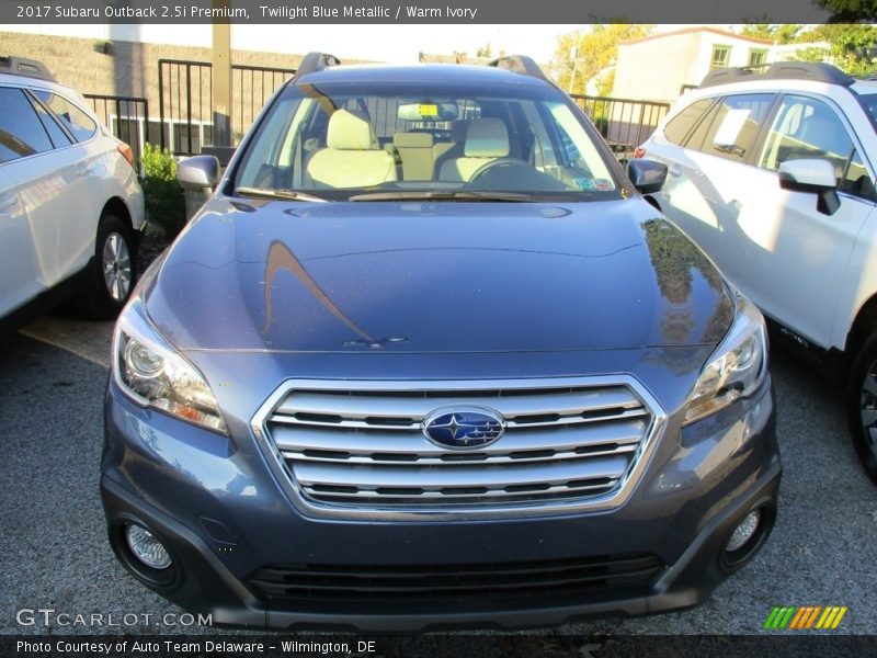 Twilight Blue Metallic / Warm Ivory 2017 Subaru Outback 2.5i Premium