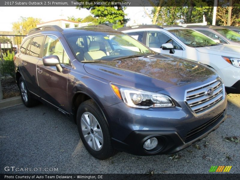 Twilight Blue Metallic / Warm Ivory 2017 Subaru Outback 2.5i Premium