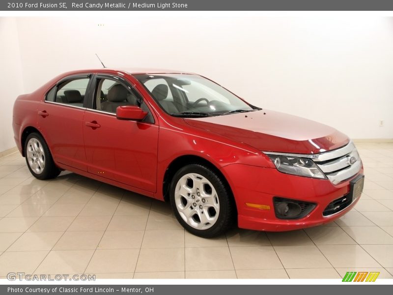 Red Candy Metallic / Medium Light Stone 2010 Ford Fusion SE
