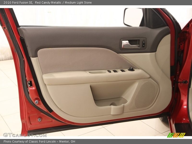 Red Candy Metallic / Medium Light Stone 2010 Ford Fusion SE