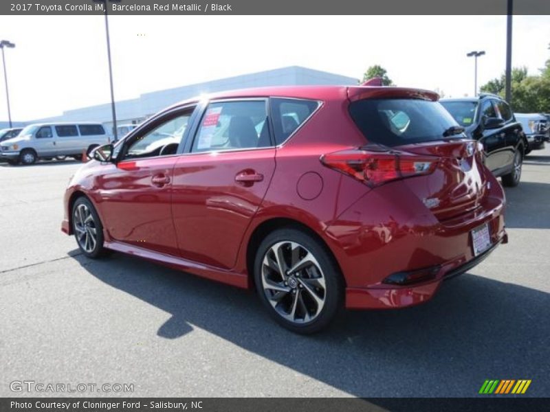 Barcelona Red Metallic / Black 2017 Toyota Corolla iM