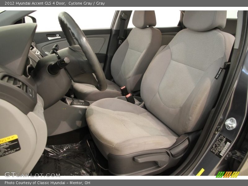 Cyclone Gray / Gray 2012 Hyundai Accent GLS 4 Door