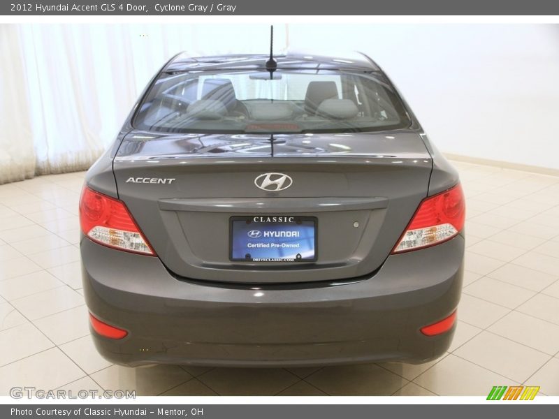 Cyclone Gray / Gray 2012 Hyundai Accent GLS 4 Door