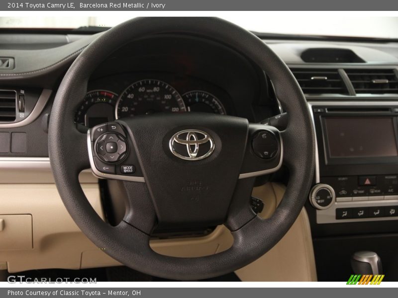 Barcelona Red Metallic / Ivory 2014 Toyota Camry LE