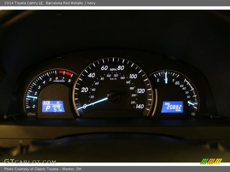 Barcelona Red Metallic / Ivory 2014 Toyota Camry LE