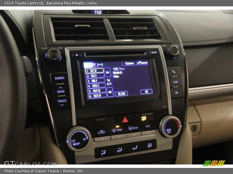 Barcelona Red Metallic / Ivory 2014 Toyota Camry LE