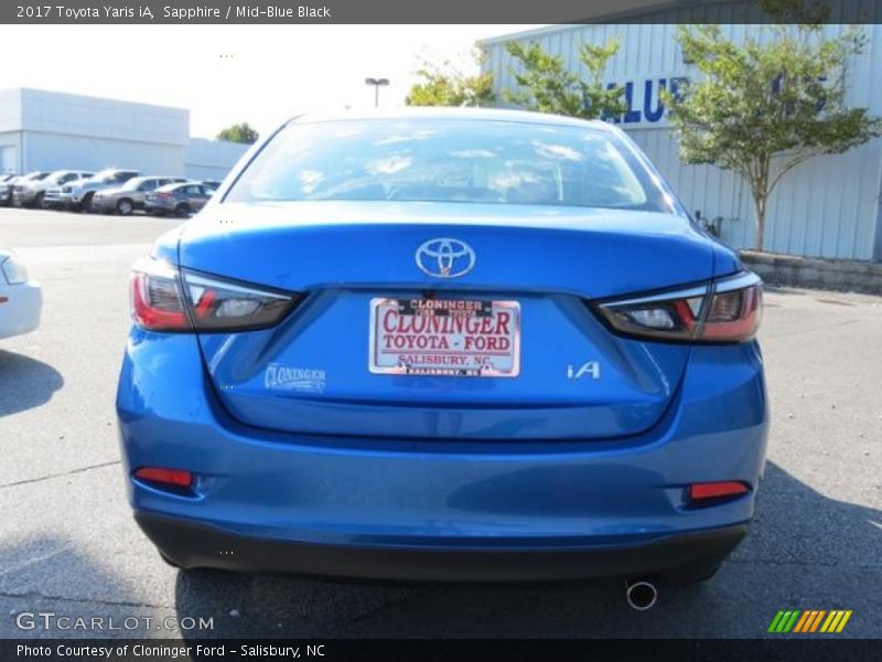 Sapphire / Mid-Blue Black 2017 Toyota Yaris iA