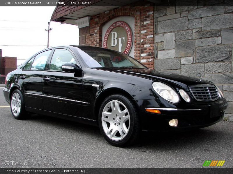 Black / Oyster 2003 Mercedes-Benz E 500 Sedan