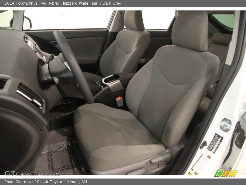 Blizzard White Pearl / Dark Gray 2014 Toyota Prius Two Hybrid