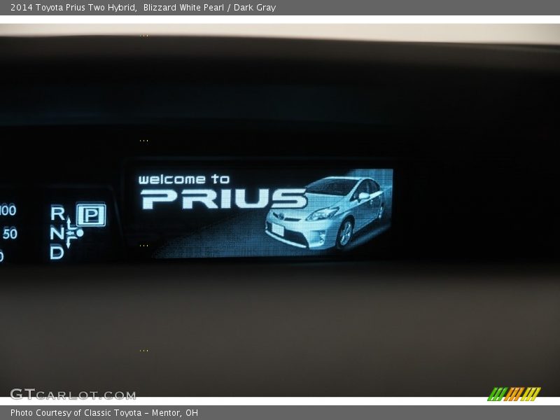 Blizzard White Pearl / Dark Gray 2014 Toyota Prius Two Hybrid