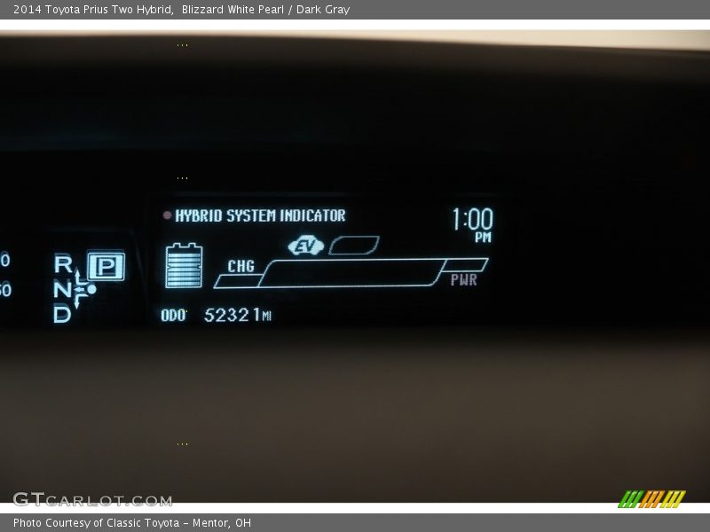 Blizzard White Pearl / Dark Gray 2014 Toyota Prius Two Hybrid