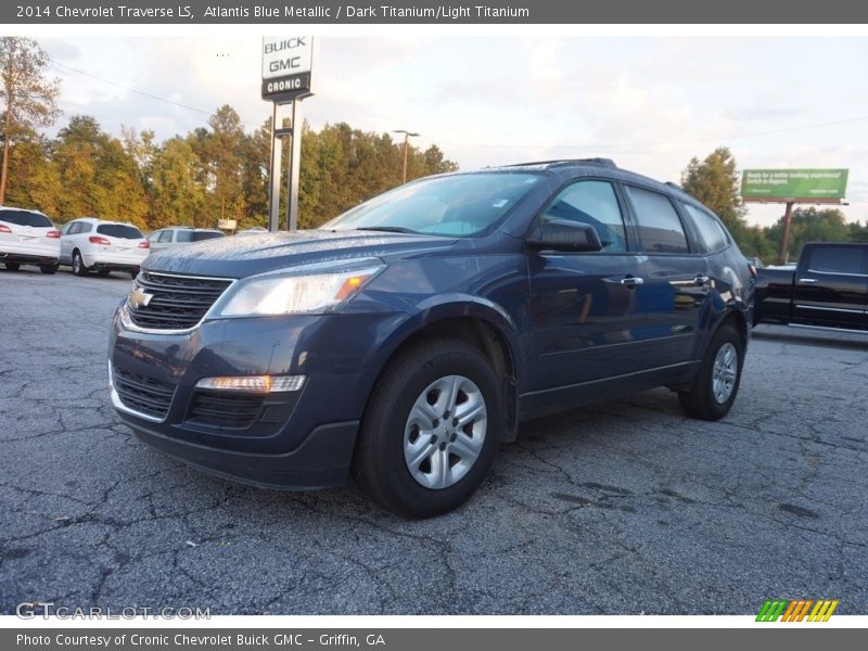 Atlantis Blue Metallic / Dark Titanium/Light Titanium 2014 Chevrolet Traverse LS