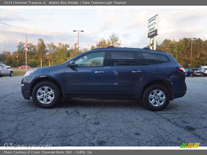 Atlantis Blue Metallic / Dark Titanium/Light Titanium 2014 Chevrolet Traverse LS