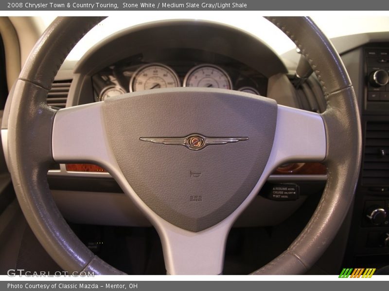 Stone White / Medium Slate Gray/Light Shale 2008 Chrysler Town & Country Touring