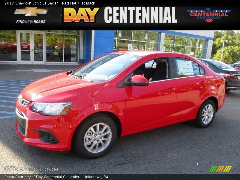Red Hot / Jet Black 2017 Chevrolet Sonic LT Sedan