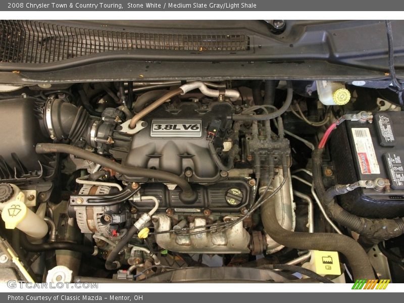 Stone White / Medium Slate Gray/Light Shale 2008 Chrysler Town & Country Touring