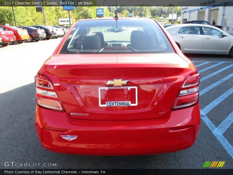 Red Hot / Jet Black 2017 Chevrolet Sonic LT Sedan