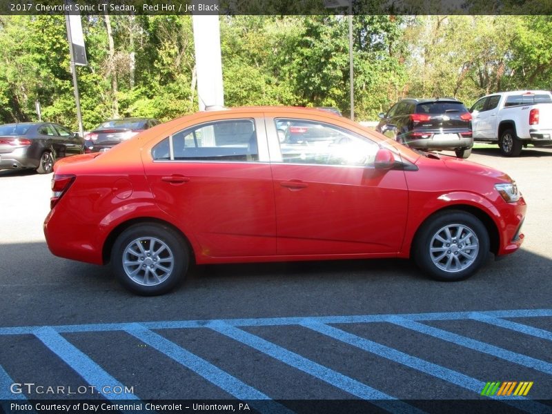 Red Hot / Jet Black 2017 Chevrolet Sonic LT Sedan