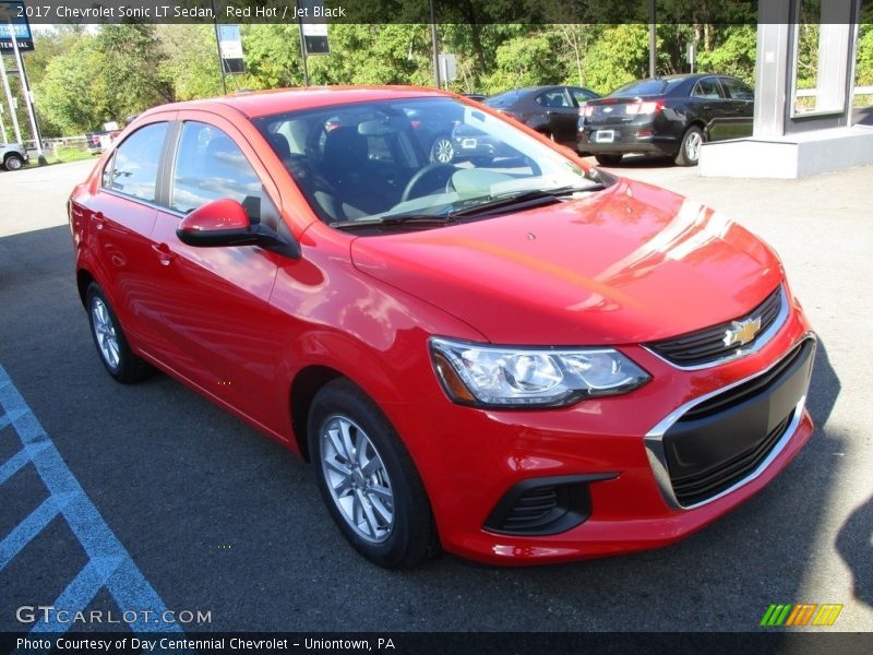 Red Hot / Jet Black 2017 Chevrolet Sonic LT Sedan