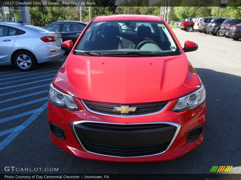 Red Hot / Jet Black 2017 Chevrolet Sonic LT Sedan