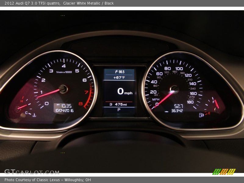 Glacier White Metallic / Black 2012 Audi Q7 3.0 TFSI quattro