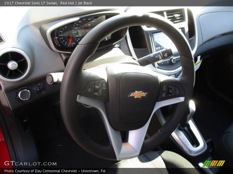 Red Hot / Jet Black 2017 Chevrolet Sonic LT Sedan