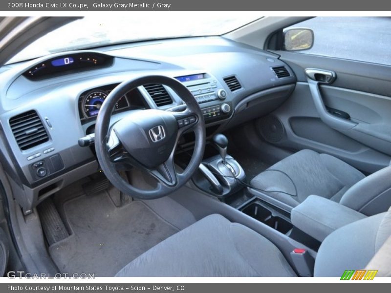 Galaxy Gray Metallic / Gray 2008 Honda Civic LX Coupe