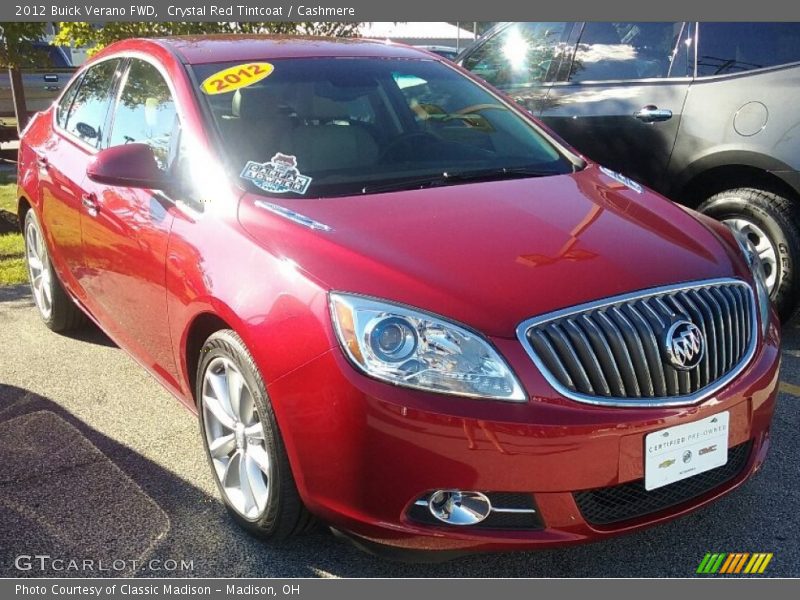 Crystal Red Tintcoat / Cashmere 2012 Buick Verano FWD