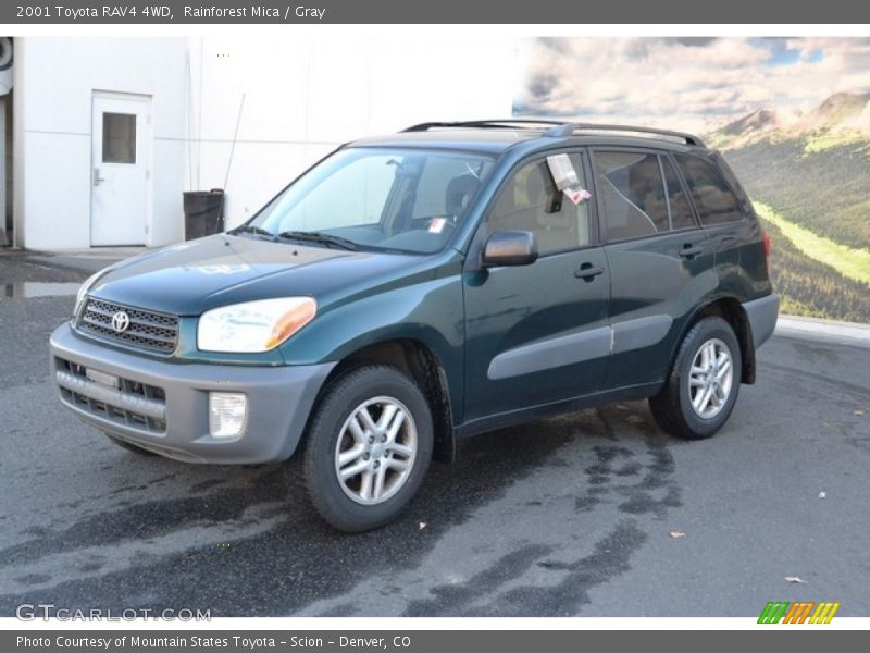 Rainforest Mica / Gray 2001 Toyota RAV4 4WD
