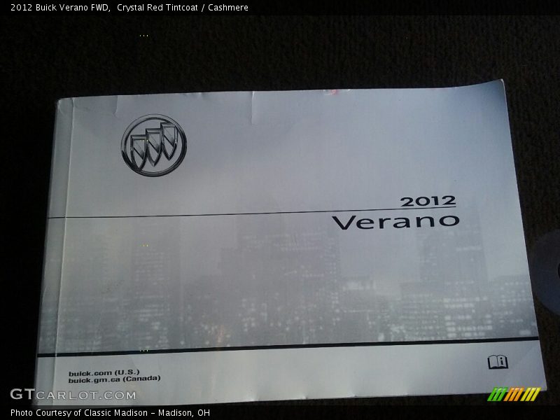 Crystal Red Tintcoat / Cashmere 2012 Buick Verano FWD
