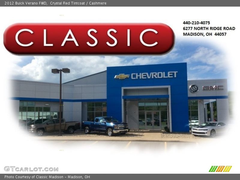 Crystal Red Tintcoat / Cashmere 2012 Buick Verano FWD