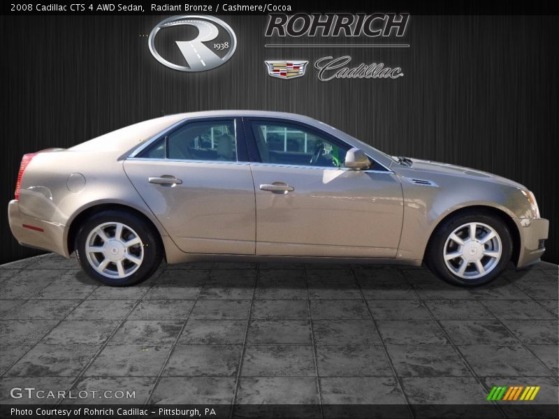 Radiant Bronze / Cashmere/Cocoa 2008 Cadillac CTS 4 AWD Sedan