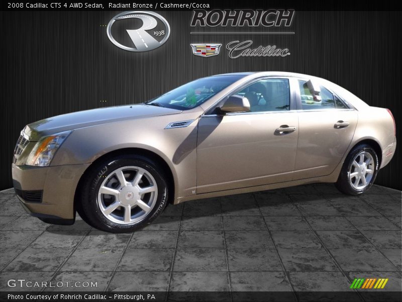 Radiant Bronze / Cashmere/Cocoa 2008 Cadillac CTS 4 AWD Sedan