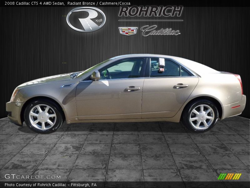 Radiant Bronze / Cashmere/Cocoa 2008 Cadillac CTS 4 AWD Sedan
