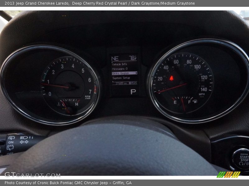 Deep Cherry Red Crystal Pearl / Dark Graystone/Medium Graystone 2013 Jeep Grand Cherokee Laredo