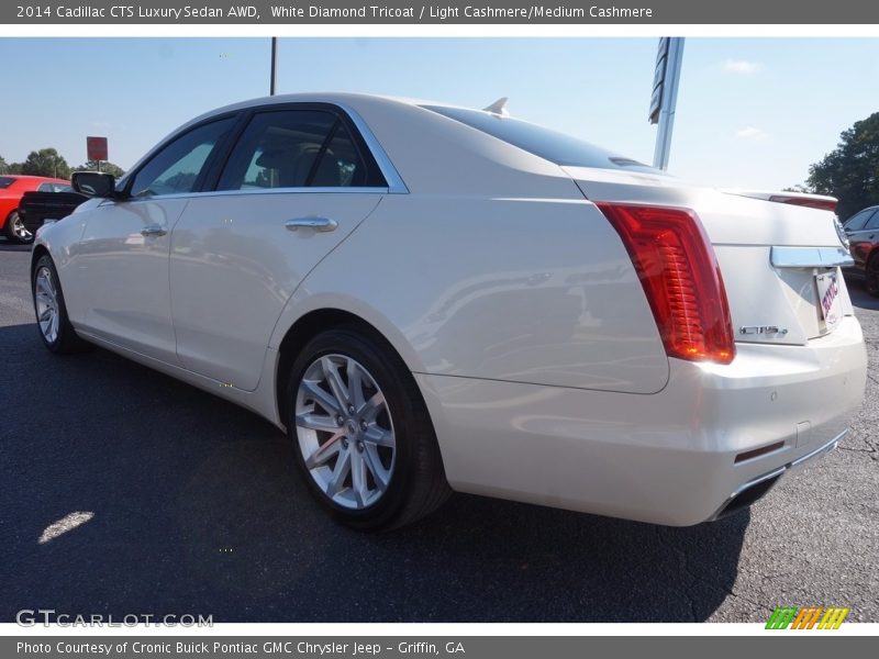 White Diamond Tricoat / Light Cashmere/Medium Cashmere 2014 Cadillac CTS Luxury Sedan AWD